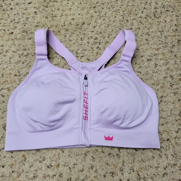 Shefit Size Luxe Large Lilac Purple and Pink Low Impact Adjustable Sports Bra - Picture 6 of 8